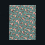 Cobertor De Velo Paramecia Paisley Biology Science Teal<br><div class="desc">Esse design paisley é feito a partir de desenhos de cílios completos paramecia, vacúolos contráteis em forma de flores e organelas e nomes para partes desse organismo. Perfeito para nerd e fãs de ciência, esta design engraçada é uma maneira charmosa de introduzir a biologia no dia a dia.</div>