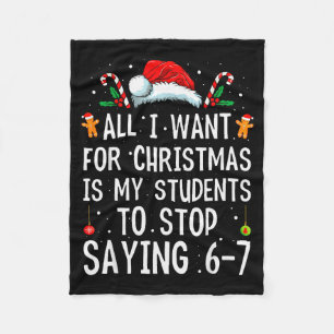 Cobertor De Velo Pare de dizer 6-7 Piada Professor 67 Natal Meme Si