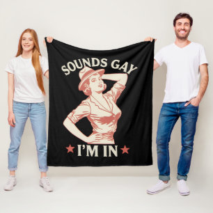 Cobertor De Velo Parece Gay Estou Na Vaqueira Lésbica Olá LGBTQ