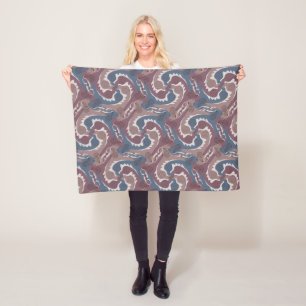 Cobertor De Velo Pares Invertidos Tesselation Blue Brown Blanket 7