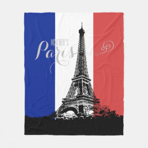 Cobertor De Velo Paris Eiffel Tower France Flag