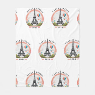 Cobertor De Velo Paris França 2024 Fleece Blankets, Torre Eiffel