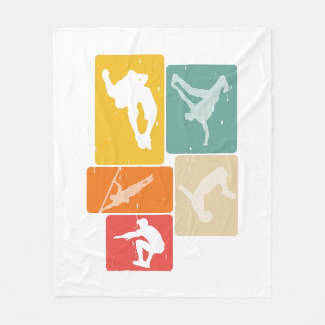 Cobertor De Velo Parkour Freerunner Traceur Retro Freerunning (Frente)