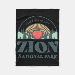 Cobertor De Velo Parque Nacional de Utah Zion do Estilo Retro
