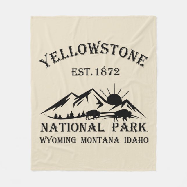 Cobertor De Velo Parque Nacional de Yellowstone (Frente)