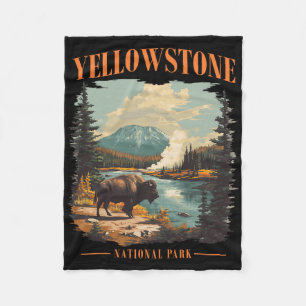 Cobertor De Velo Parque Nacional de Yellowstone Caminhada Acampamen