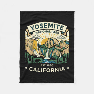 Cobertor De Velo parque nacional de Yosemite design retrô vintage