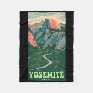 Cobertor De Velo Parque Nacional de Yosemite Half-dome Vintage, Cam