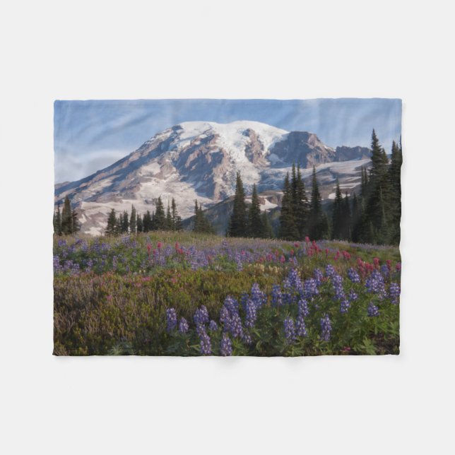 Cobertor De Velo Parque Nacional do Monte Rainier, Monte Rainier 3 (Frente (Horizontal))