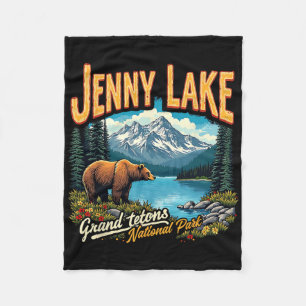 Cobertor De Velo Parque Nacional Jenny Lake Viagem Vintage Férias G