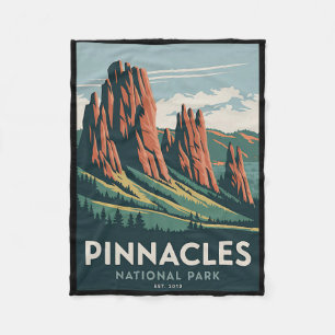 Cobertor De Velo Parque Nacional Pinnacles Camping Vintage Hiking H