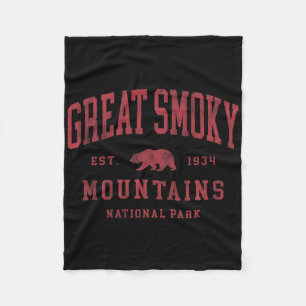 Cobertor De Velo Parque Nacional Retro Great Smoky Mountains Mascul