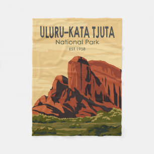 Cobertor De Velo Parque Nacional Uluru-Kata Tjuta, Austrália Vintag