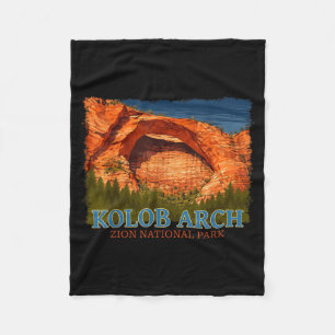 Cobertor De Velo Parque Nacional Zion Kolob Arch Vintage Outdoors