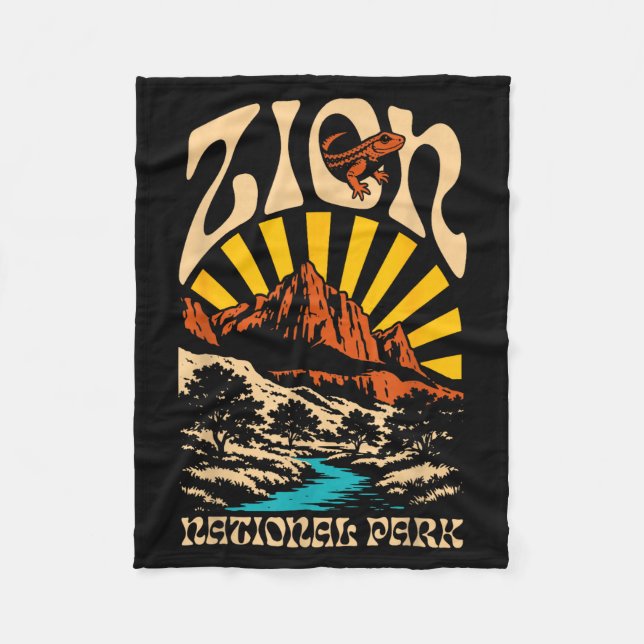 Cobertor De Velo Parque Nacional Zion Utah (Frente)