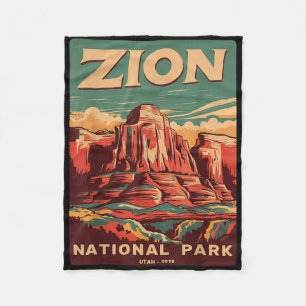 Cobertor De Velo Parque Nacional Zion Utah Angels Landing Vintage H
