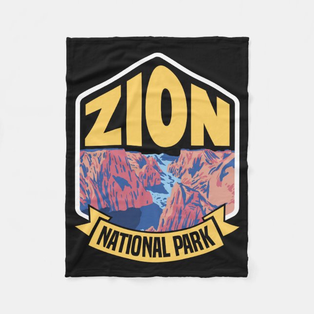 Cobertor De Velo Parque Nacional Zion Utah Retro (Frente)