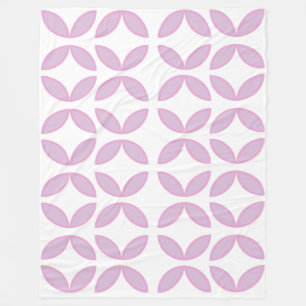 Cobertor De Velo Partículas rosa e brancas, círculos e padrão de di