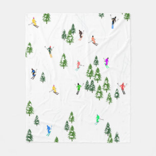 Cobertor De Velo Partido Freeride Alpino Skiers Skiing