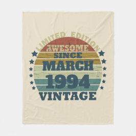 Cobertor De Velo Partido Personalizado 30 aniversário de 30 anos de