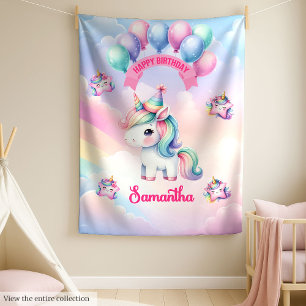 Cobertor De Velo Parto Personalizado Pastel Unicorn Blanket Girls