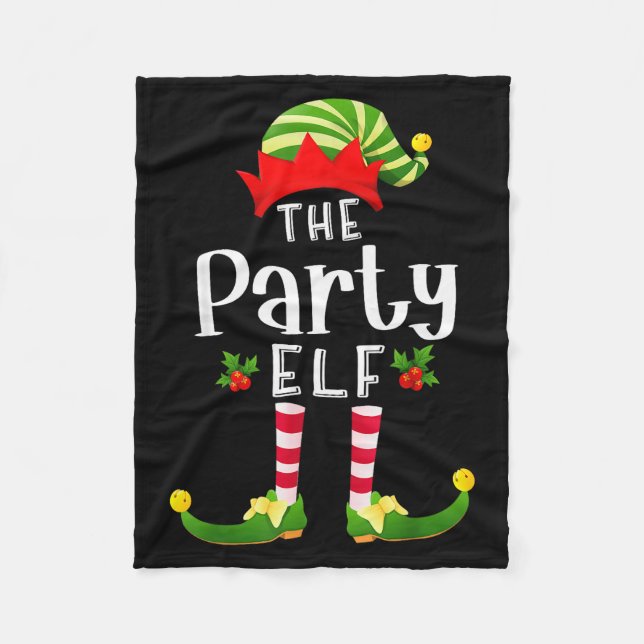 Cobertor De Velo Party Christmas Elf Matching Pajama X-mas Party  (Frente)