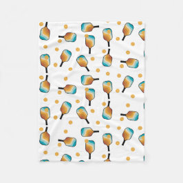 Cobertor De Velo Pás de Pickleball Retro e Padrão de Bola