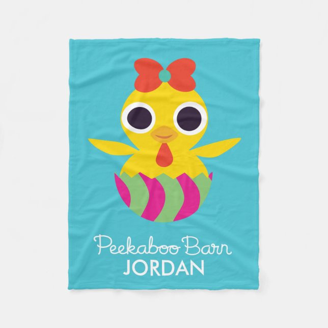 Cobertor De Velo Páscoa | Bayla do celeiro do Peekaboo o pintinho (Frente)