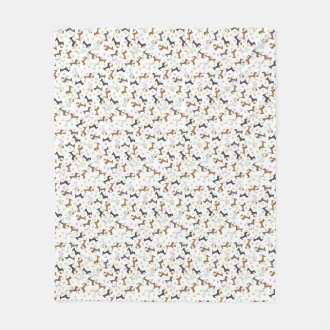 Cobertor De Velo Páscoa Dachshund (Frente)