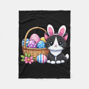 Cobertor De Velo Páscoa Dia Gato Coelhinho Ovos Gráfico Homens Mulh