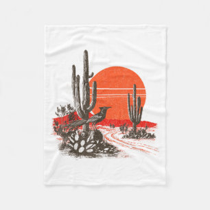 Cobertor De Velo Pássaro Corredor do Deserto Cacto Arizona Novo Méx
