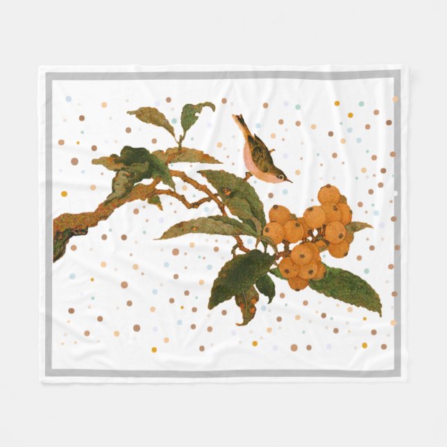 Cobertor De Velo Pássaro em um conjunto de toalhas do Travesseiro d (Frente (Horizontal))