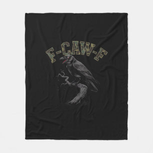 Cobertor De Velo Pássaro Engraçado Corvo F-Caw-F