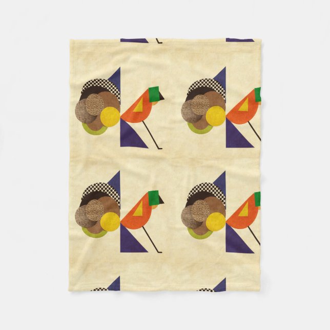 Cobertor De Velo Pássaro geométrico (Frente)