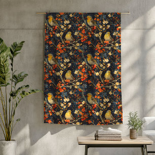 Cobertor De Velo Pássaros e Flores de Cobertura para Noites de Qued