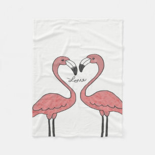 Cobertor De Velo Pássaros Flamingo Rosa-Casais Engraçados Amante