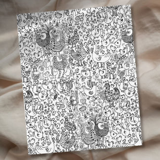 Cobertor De Velo Pássaros Negra e Brancos Modernos Padrão Imísico