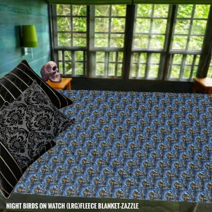 Cobertor De Velo Pássaros Noturnos Em Observação