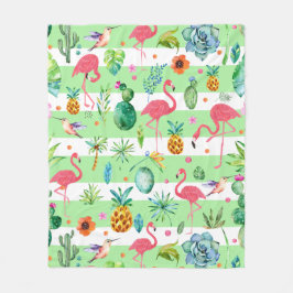 Cobertor De Velo Pássaros Tropicais e Flores