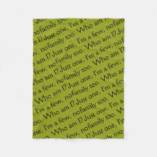 Cobertor De Velo Passe a frase do clube preto órfão da irmandade