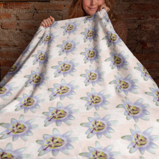 Cobertor De Velo Passiflora Fleece Blanket