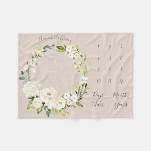 Cobertor De Velo Passo Floral Cor-de-Rosa Esbranquiçada Passo Bebês