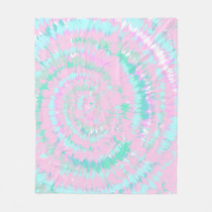 Cobertor De Velo Pasta Tie Dye Pink Aqua Mint Green