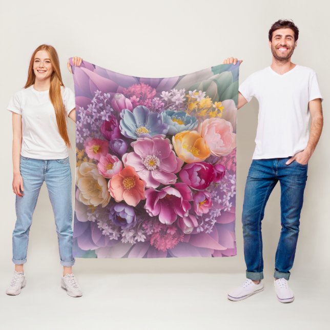 Cobertor De Velo Pastel Blossom Harmonia Floral Elegância (In Situ)