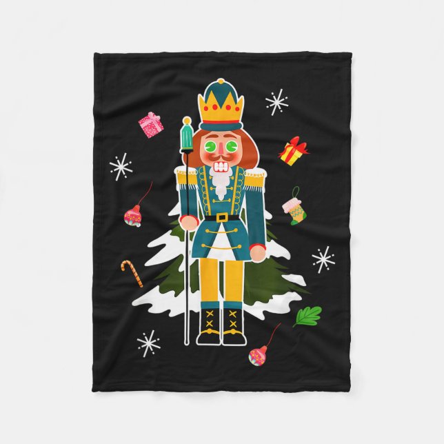 Cobertor De Velo Pastel Christmas Nutcracker In Snow Christmas  (Frente)
