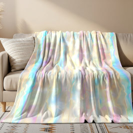 Cobertor De Velo Pastel Colors Shimmering Iridescent Stripes Patter