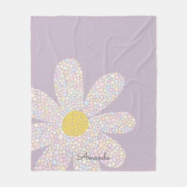 Cobertor De Velo Pastel Daisy (Frente)