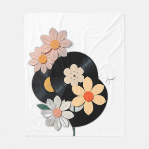 Cobertor De Velo Pastel Floral Vinyl Records