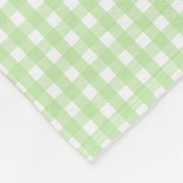 Cobertor De Velo Pastel Green Gingham Pattern