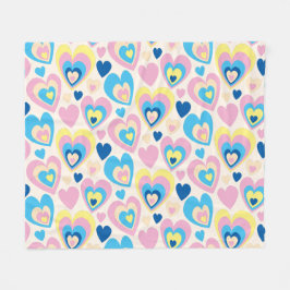 Cobertor De Velo Pastel Hearts.